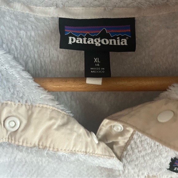 Patagonia Girls XL 14 Re-Tool Snap-T Gray Fleece Fleece Pullover Jacket - Picture 3 of 8